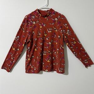 Karen Scott Rust Floral Top